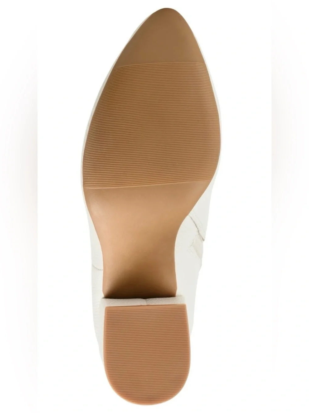 BRAND NEW Journee Collection Tavia Block Heel Knee High Boots White Size 10